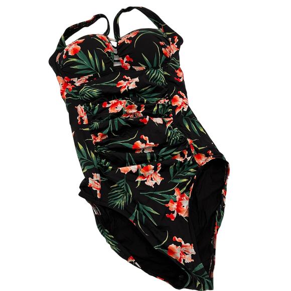 F&F Floral One Piece Swimsuit Size 8 - Picture 1 of 7